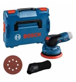 Bosch Akku-Exzenterschleifer GEX 12V-125, Soloversion, L-BOXX, Schleifteller, Schleifblatt, Staubbeutel