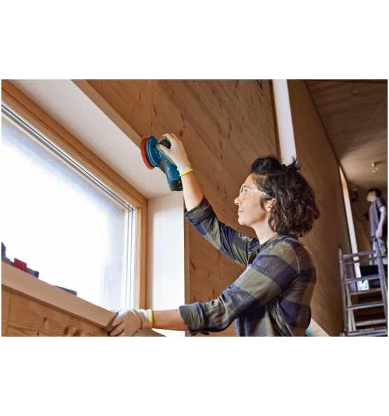 Bosch Akku-Exzenterschleifer GEX 12V-125, Soloversion, L-BOXX, Schleifteller, Schleifblatt, Staubbeutel 8 Bosch Akku-Exzenterschleifer GEX 12V-125, Soloversion, L-BOXX, Schleifteller, Schleifblatt, Staubbeutel – Bild 6