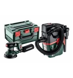 Metabo Set Akku-Exzenterschleifer SXA 18 LTX 125 + Akku-Sauger AS 18 L PC Compact