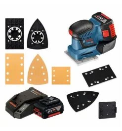 Bosch Akku-Schwingschleifer GSS 18 V-10, Mit 2 X 5,0 Ah Li-Ion Akku, L-BOXX