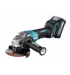 Makita Akku-Winkelschleifer XGT, 40V Max., 125 Mm, Akku, Ladegerät, MAKPAC Gr. 4, Inkl. Zubehör