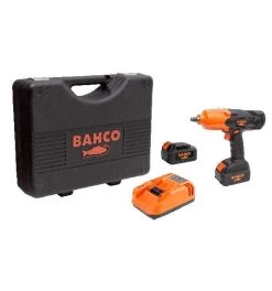 Bahco Akku-Schlagschrauber 1/2", Inkl. 2 Lithium-Ionen-Akkus Und Ladegerät, Im Hartschalenkoffer (18V X 2,0 Ah)