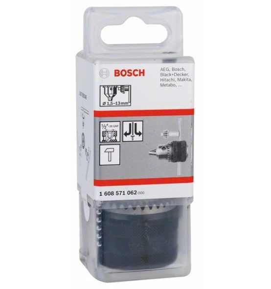 Bosch Zahnkranzbohrfutter Bis 13 Mm, 1,5 - 13 Mm, 1/2" - 20, Für Rechts-/Linkslauf 4 Bosch Zahnkranzbohrfutter Bis 13 Mm, 1,5 - 13 Mm, 1/2" - 20, Für Rechts-/Linkslauf – Bild 2