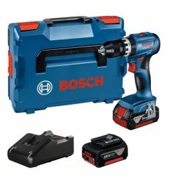 Bosch Akku-Bohrschrauber GSB 18V-45, 2 Akku GBA 18V 3.0Ah, Ladegerät Und L-BOXX