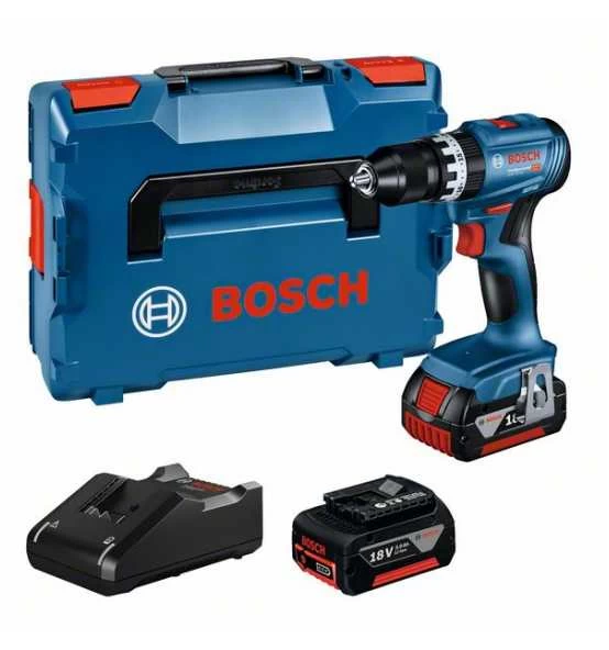 Bosch Akku-Bohrschrauber GSB 18V-45, 2 Akku GBA 18V 3.0Ah, Ladegerät Und L-BOXX 3 Bosch Akku-Bohrschrauber GSB 18V-45, 2 Akku GBA 18V 3.0Ah, Ladegerät Und L-BOXX