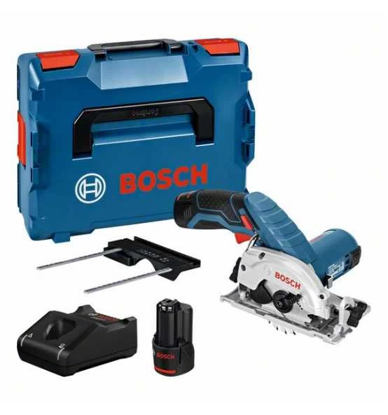 Bosch Akku-Kreissäge GKS 12V-26, Mit 2 X 3,0 Ah Li-Ion Akku, L-BOXX, Zubehör 3 Bosch Akku-Kreissäge GKS 12V-26, Mit 2 X 3,0 Ah Li-Ion Akku, L-BOXX, Zubehör