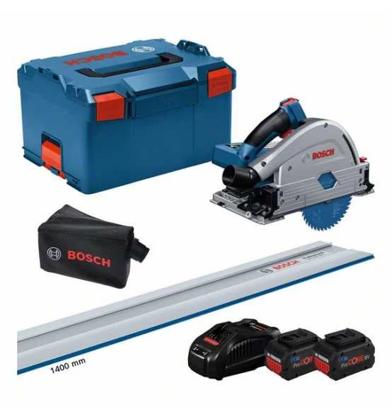 Bosch Akku-Tauchsäge BITURBO GKT 18V-52 GC, 1 X Kreissägeblatt, 2 X Akku, Ladegerät, Zubehör, L-BOXX 3 Bosch Akku-Tauchsäge BITURBO GKT 18V-52 GC, 1 X Kreissägeblatt, 2 X Akku, Ladegerät, Zubehör, L-BOXX