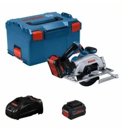 Bosch Akku-Kreissäge GKS 18V-57-2, Mit Zubehör, 2 X Akku, Schnellladegerät, L-BOXX Incl. Einlage