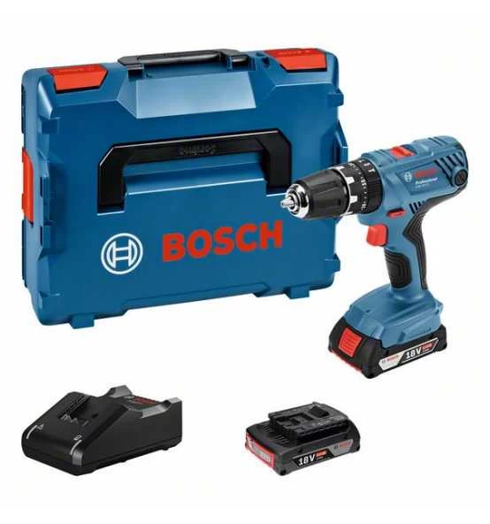 Bosch Akku-Schlagbohrschrauber GSB 18V-21, Mit 2 X 2.0 Ah Li-Ion Akku, Schnellladegerät, L-BOXX 3 Bosch Akku-Schlagbohrschrauber GSB 18V-21, Mit 2 X 2.0 Ah Li-Ion Akku, Schnellladegerät, L-BOXX