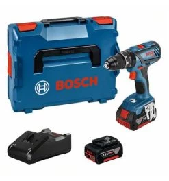 Bosch Akku-Schlagbohrschrauber Set GSB 18V-28, 2 Akku GBA 18V, Schnellladegerät GAL 18V-40, L-BOXX 136