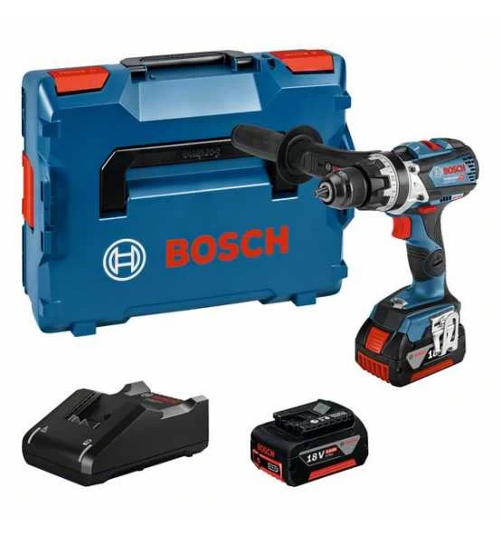 Bosch Akku-Schlagbohrschrauber GSB 18V-110 C, 2 X Akku GBA, Ladegerät, Zusatzhandgriff, L-BOXX 3 Bosch Akku-Schlagbohrschrauber GSB 18V-110 C, 2 X Akku GBA, Ladegerät, Zusatzhandgriff, L-BOXX