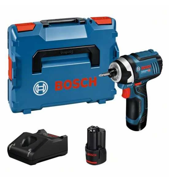 Bosch Akku-Drehschlagschrauber GDR 12V-105, Mit 2 X 2,0 Ah Li-Ion Akku, L-BOXX 3 Bosch Akku-Drehschlagschrauber GDR 12V-105, Mit 2 X 2,0 Ah Li-Ion Akku, L-BOXX