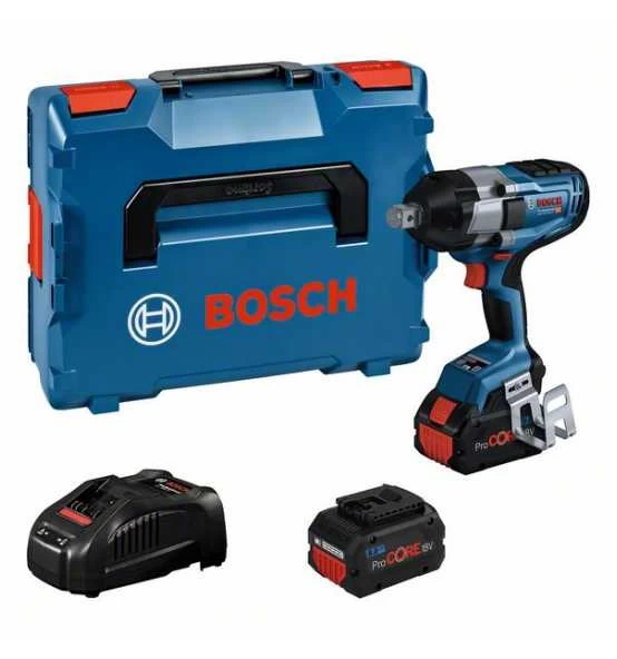 Bosch Akku-Drehschlagschrauber BITURBO GDS 18V-1050 H, 2 X Akku, Schnellladegerät, Leiterclip, L-BOXX Mit Einlage 3 Bosch Akku-Drehschlagschrauber BITURBO GDS 18V-1050 H, 2 X Akku, Schnellladegerät, Leiterclip, L-BOXX Mit Einlage
