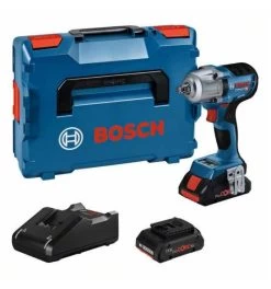 Bosch Akku-Drehschlagschrauber GDS 18V-450 HC, 2 Akku, Ladgerät, L-BOXX, Bluetooth Low Energy Modul