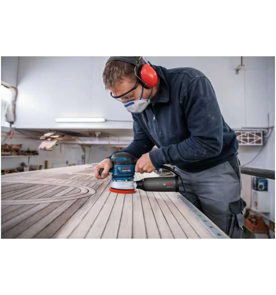 Bosch Exzenterschleifer GEX 40-150, Mehrlochschleifblatt C470, Zubehör, Im Karton 7 Bosch Exzenterschleifer GEX 40-150, Mehrlochschleifblatt C470, Zubehör, Im Karton – Bild 5