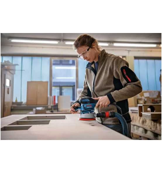 Bosch Exzenterschleifer GEX 40-150, Mit Schleifblatt M480, Schleifteller, L-BOXX 8 Bosch Exzenterschleifer GEX 40-150, Mit Schleifblatt M480, Schleifteller, L-BOXX – Bild 6