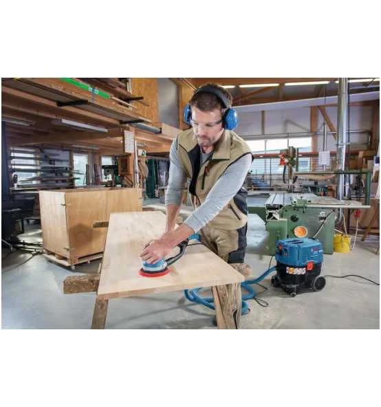 Bosch Exzenterschleifer GET 75-150, L-BOXX, 3 X Schleifblatt M480, Zubehör 6 Bosch Exzenterschleifer GET 75-150, L-BOXX, 3 X Schleifblatt M480, Zubehör – Bild 4