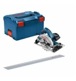 Bosch Handkreissäge GKS 65 GCE + FSN 1400, Kreissägeblatt, L-BOXX