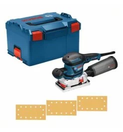 Bosch Schwingschleifer GSS 230 AVE, 3 X Schleifblatt C470, Zusatzhandgriff, L-BOXX