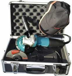 Makita Winkelschleifer 720 W, 125 Mm, 11.000 Min, Zubehör, Schruppscheibe, Alu Transportkoffer