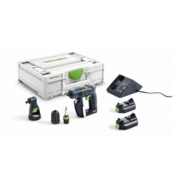 Festool Akku-Bohrschrauber CXS 2,6-Set, Akku-Pack, Ladegerät, Zubehör, Systainer