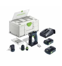 Festool Akku-Bohrschrauber CXS 18 C 3,0-Set, Incl. 2 X Akku, Schnellladegerät, Zubehör