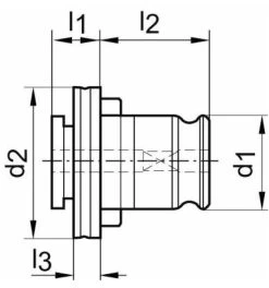 Fortis Schnellwechsel-Einsatz FE2 8,00mm -Fachgeschäft für Elektrowerkzeuge gewindeschneiderbohrfutter 564095 czm