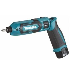 Makita Akku-Knickschlagschrauber 7,2V, 1/4", 25 Nm, 0-2.450 Min, Akku, Ladegerät, Zubehör