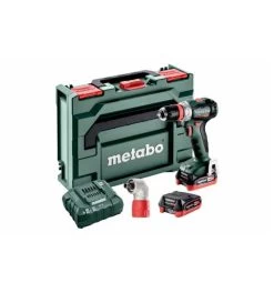 Metabo Akku-Bohrschrauber PowerMaxx BS 12 BL Q Pro, Mit Schnellwechselwinkeladapter "Quick", MetaBOX 118, 12V 2x4Ah LiHD + ASC 55