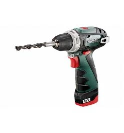 Metabo Akku-Bohrschrauber PowerMaxx BS Basic, Kunststoffkoffer, 12V 2x2Ah Li-Power + LC 12