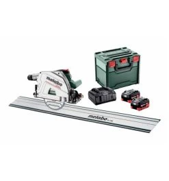 Metabo Akku-Tauchkreissäge KT 18 LTX 66 BL Set, Mit Führungsschiene FS 160, MetaBOX 340, 18V 2x8Ah LiHD + ASC 145