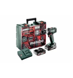 Metabo Akku-Schlagbohrschrauber SB 18 L Mobile Werkstatt, Mobile Werkstatt, Kunststoffkoffer, 18V 2x2Ah Li-Power + SC 30
