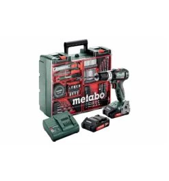 Metabo Akku-Schlagbohrschrauber SB 18 L BL Mobile Werkstatt, Mobile Werkstatt, Kunststoffkoffer, 18V 2x2Ah Li-Power + SC 30