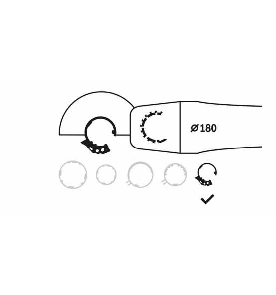 Bosch Schutzhaube Mit Deckblech, 180 Mm, Mit Codierung 6 Bosch Schutzhaube Mit Deckblech, 180 Mm, Mit Codierung – Bild 4